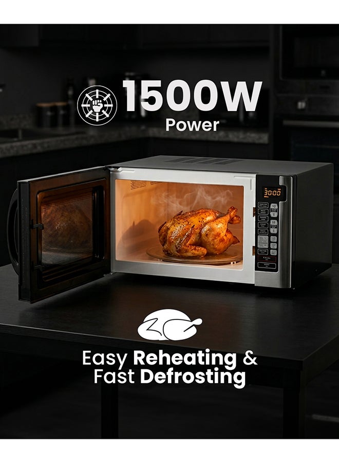 جيباس فرن ميكروويف رقمي، 8 مستويات طاقة مع شاشة رقمية، طهي بلمسة واحدة مع تحكم رقمي| باب بمقبض سحب، سهل التشغيل، ضمان لمدة عامين - Image 3