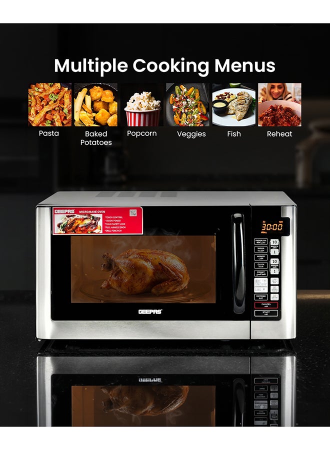 جيباس فرن ميكروويف رقمي، 8 مستويات طاقة مع شاشة رقمية، طهي بلمسة واحدة مع تحكم رقمي| باب بمقبض سحب، سهل التشغيل، ضمان لمدة عامين - Image 4