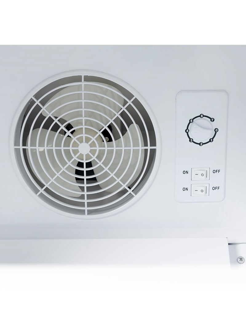 Upright Showcase Refrigerator 300L CFC free | Adjustable Thermostat, Bottle Cooler with LED Lighting, Ideal for Drinks Fridge, Low Noise design Low Energy ,Compressor Fan 300 L GSC6548 White