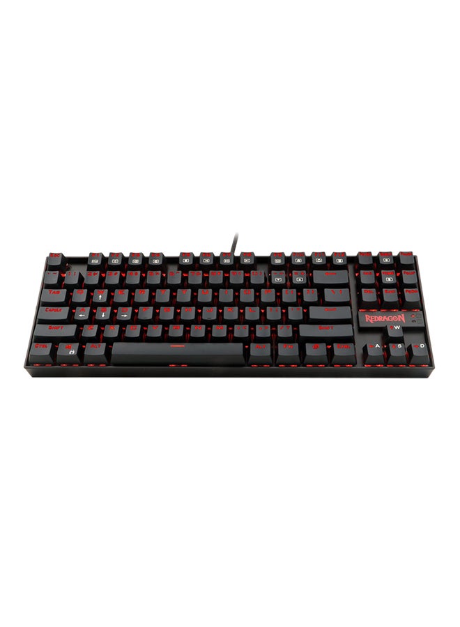 REDRAGON K552 KUMARA Mechanical Gaming Keyboard Blue Switches Black Red LED Backlit - Image 1
