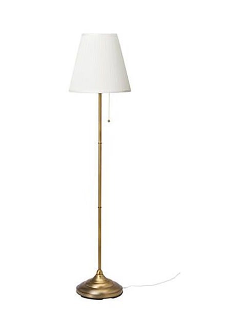 Floor Lamp Metal 60 watts White/Gold 155x28x36cm