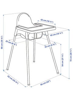 Generic Multifunctional Portable Adjustable Junior High Chair With Tray, 6 Months To 5 Years Old  - Image 4