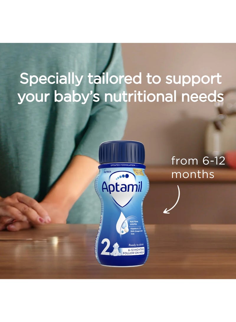 Aptamil Advance 2 Follow-On Formula Milk From 6-12 Months, Ready to Drink Liquid Formula 200ml - Image 4
