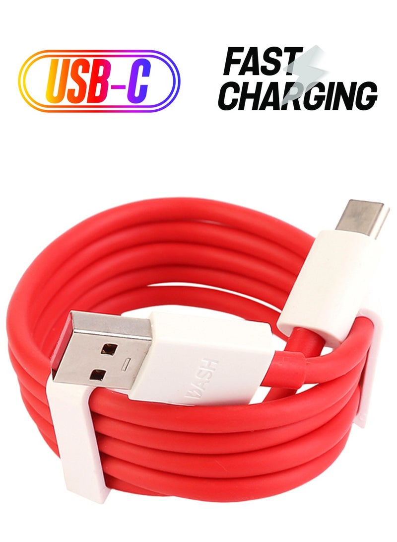 Fast Charger Data Type-C USB Cable Red