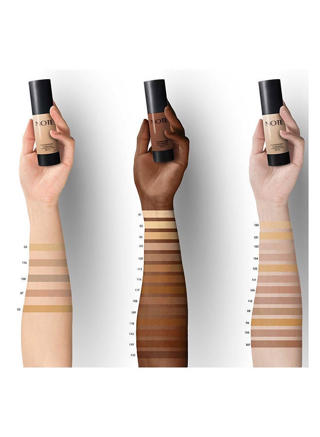 Note - Mattifying Extreme Wear Foundation Pump 06 Dark Honey - Image 1
