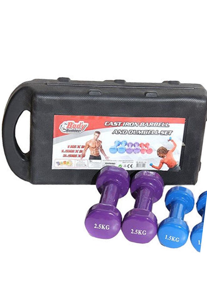 مجموعة الدمبل لرفع الأثقال من 6 قطع - 10 كجم 10كيلوجرام - Image 2