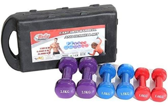 6-Piece Weight Lifting Dumbbells Set - 10Kg 10kg 10kg - Image 1