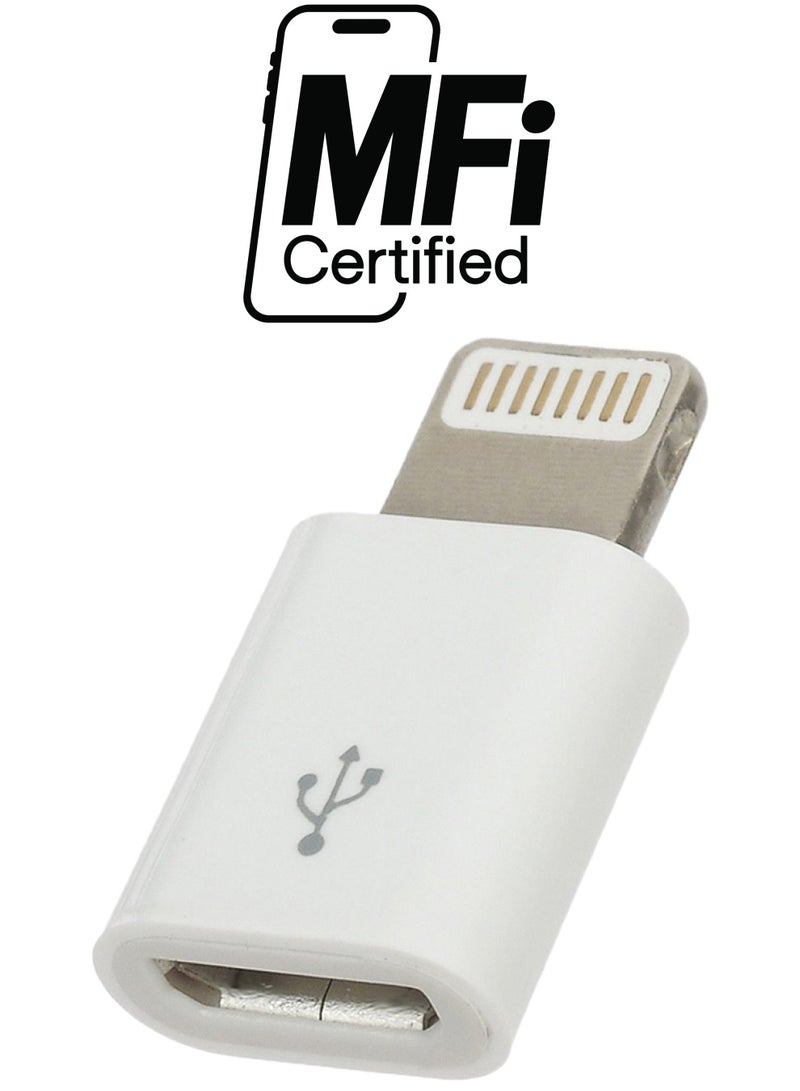 Generic - OEM Micro USB Data Sync Lightning Connector White - Image 1