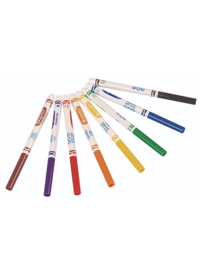 Crayola 8-Piece Ultra-Clean Classic Fine Line Washable Marker Color Max Markers - Image 4
