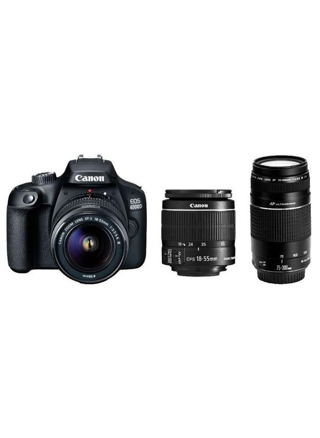 Canon EOS 4000D Zoom Kit With EF-S 18-55mm f/3.5-5.6 III Lens With EF 75-300mm f/4-5.6 III USM Lens 18MP Built-In Wi-Fi And Bluetooth - Image 1