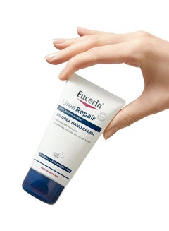 Eucerin UreaRepair Plus 5% Urea Hand Cream with Ceramides Dry And Rough Skin Natural Moisturising Factors Long Lasting Smoothness Quick Absorbing And Non Greasy 75ml  - Image 5