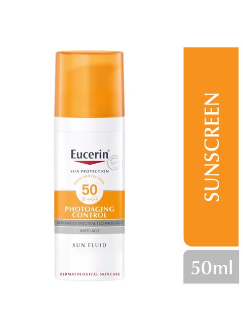 Face Sunscreen Photoaging Control Anti-Age Sun Fluid Suitable As Make-Up Base Orange 50ml