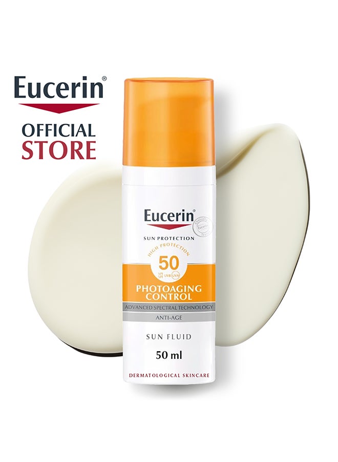 يوسيرين صن للوجه مقاوم للتجاعيد عامل وقاية 50 + 50 مل 50ملليلتر - Image 1