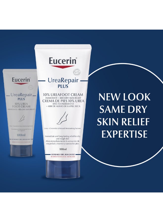 Eucerin - Urearepair Plus 10% Urea Foot Cream With Ceramide Suitable For Mature And Diabetic Skin 100ml - Image 1