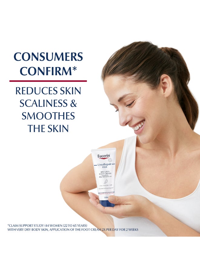 Eucerin - Urearepair Plus 10% Urea Foot Cream With Ceramide Suitable For Mature And Diabetic Skin 100ml - Image 1
