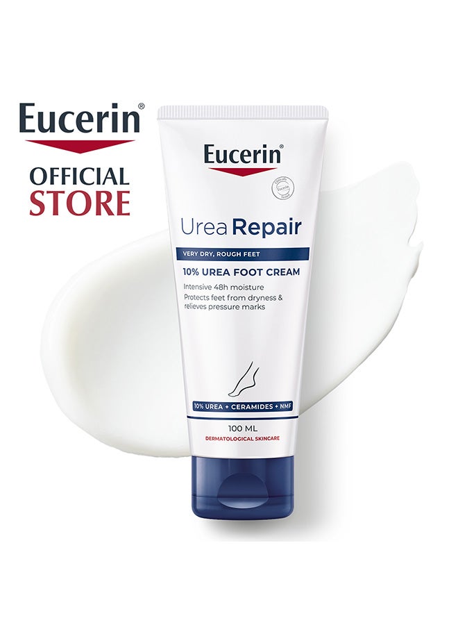 Eucerin Urearepair Plus 10% Urea Foot Cream With Ceramide Suitable For Mature And Diabetic Skin 100ml 100ml - Image 1