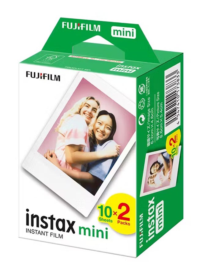 Fujifilm Instax Mini Instant Film – 20 Sheets White - Image 1