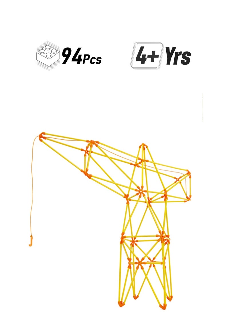 هيب مجموعة بناء رافعة جملون من 94 قطعة طراز E5562 E5562 94 أكبر من 4 سنوات - Image 1