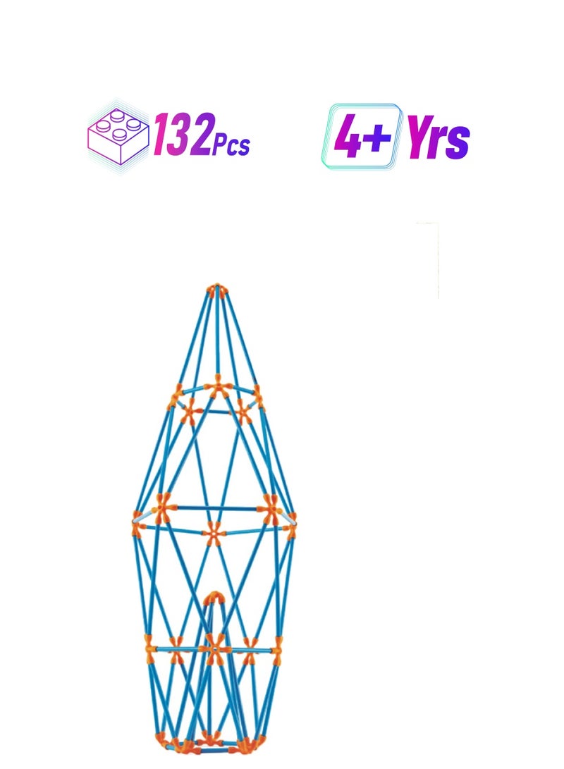 Hape E5566 Flexi Stix Stem Building Multi-Tower Kit 132 4+ Years  - Image 1