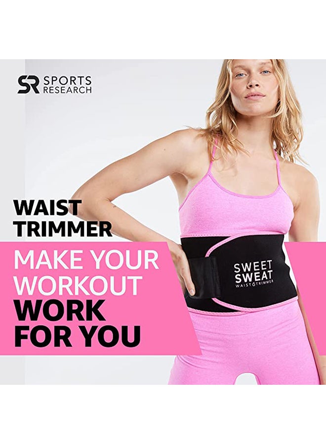 Sweet Sweat Waist Trimmer Black & Pink Medium 41x8inch - Image 2