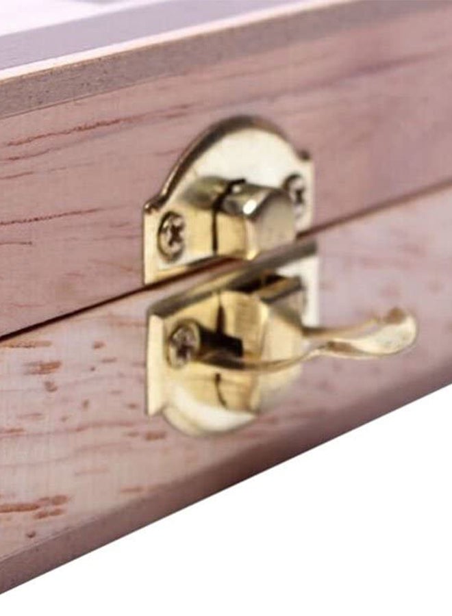 طقم لوح لعبة شطرنج خشبي قابل للطي لهواة الجمع مع قطع خشبية ممتازة مصنوعة - Image 5