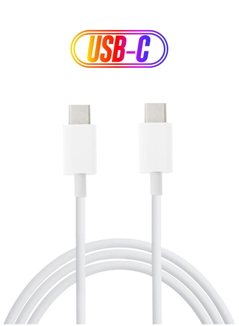 Type-C To Type-C Data Sync Cable White - Image 1