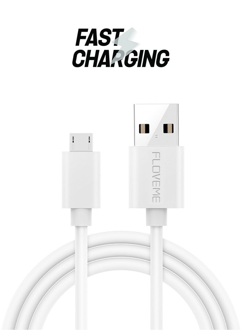 USB To Micro USB Data Charging Cable White - Image 1