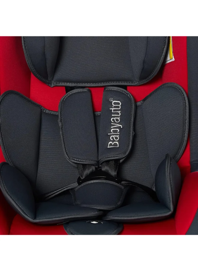 Babyauto Baby Auto Lolo Car Seat - Side Protection, Ergonomic Recline, 0-3 Years - Red/Black