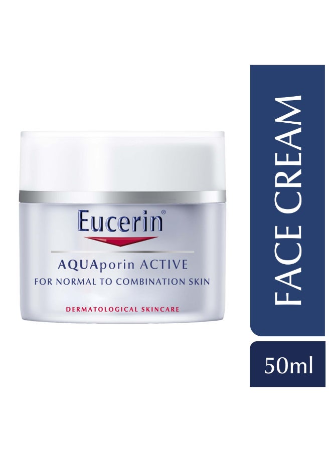 Eucerin - Aquaporin Active Light Face Day Cream With Gluco-Glycerol, Intense 24-Hour Hydration For Supple And Soft Skin 50ml - Image 1