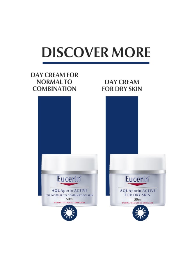 Eucerin - Aquaporin Active Light Face Day Cream With Gluco-Glycerol, Intense 24-Hour Hydration For Supple And Soft Skin 50ml - Image 1