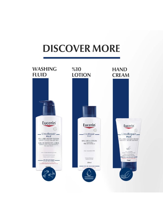 Eucerin - Urearepair Plus 5% Urea Face Cream With Ceramide And Lactate Suitable For Mature And Diabetic Skin, Dry And Dry Skin White 50ml - Image 1