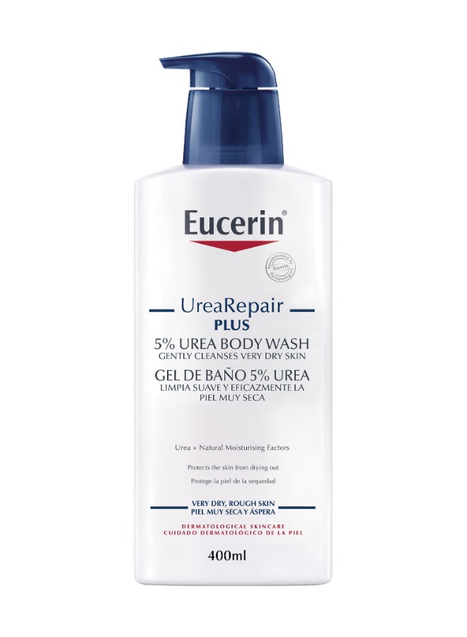 Eucerin Urearepair Plus 5% Urea Body Wash Fluid, Gentle Body Cleanser And Mousturizer For Dry Skin Suitable For Mature And Diabetic Skin 400ml - Image 2