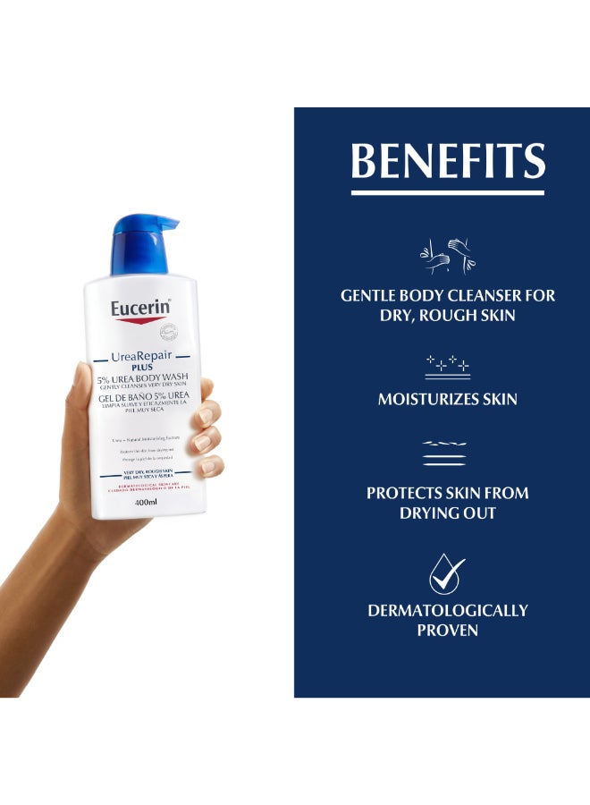 Eucerin Urearepair Plus 5% Urea Body Wash Fluid, Gentle Body Cleanser And Mousturizer For Dry Skin Suitable For Mature And Diabetic Skin 400ml - Image 5