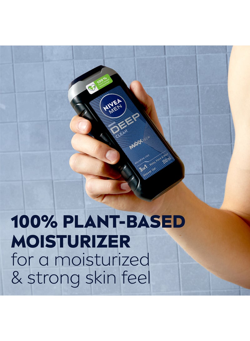 Nivea Deep Clean Maxx Tech Shower Gel 250ml - Image 5