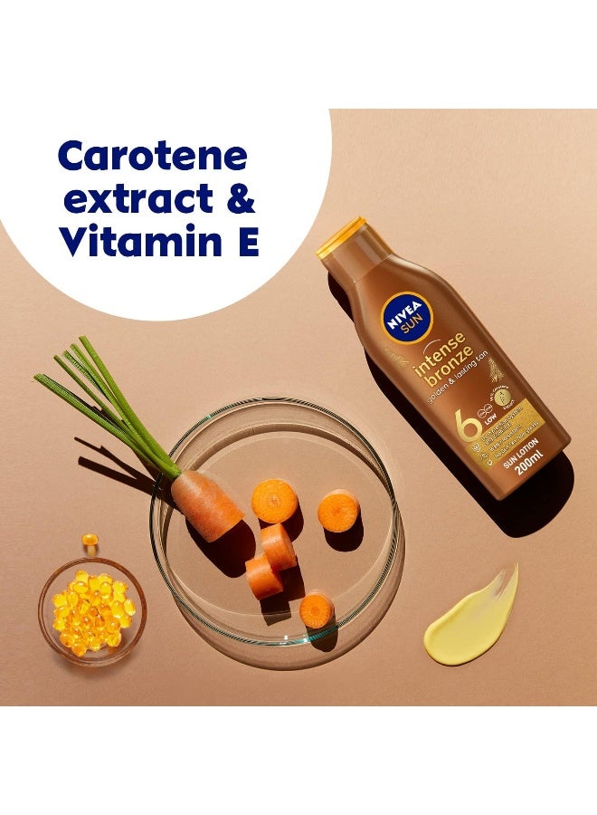Nivea Carotene SPF 6 Sun Lotion 200ml - Image 3