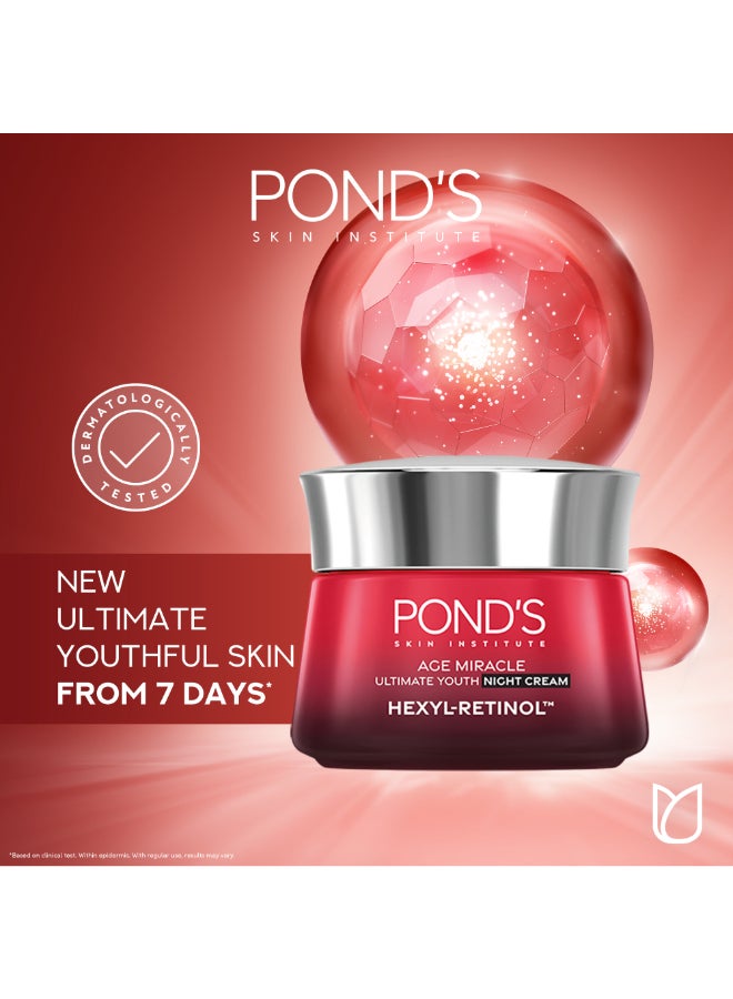 Pond's Age Miracle Ultimate Youth  Night Face Cream With Hexyl Retinol 50grams  - Image 3