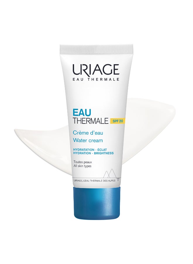 Uriage Eau Thermale Moisturising Water Cream SPF 20 Alpine Thermal Water | For Daily Hydration And UV Protection 40ml - Image 1