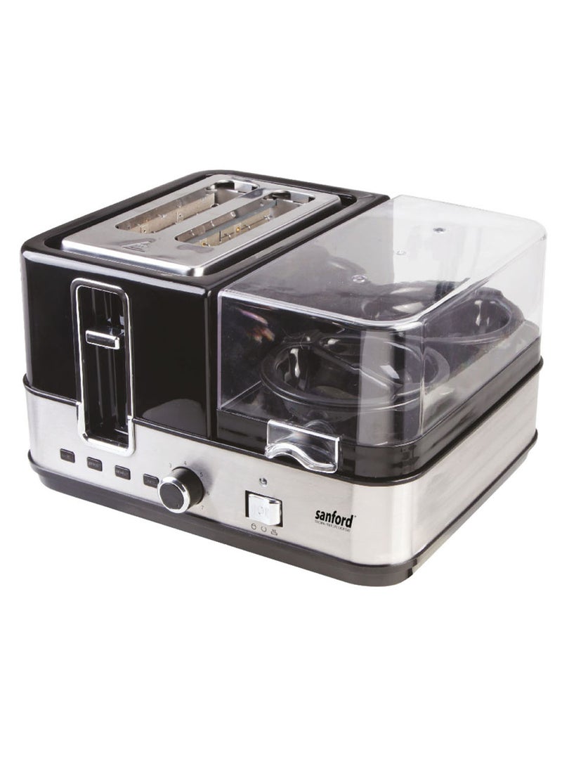 سانفورد ماكينة تحميص الخبز بسعة لشريحتين 1400 W SF5744BT أسود/ فضي - Image 3
