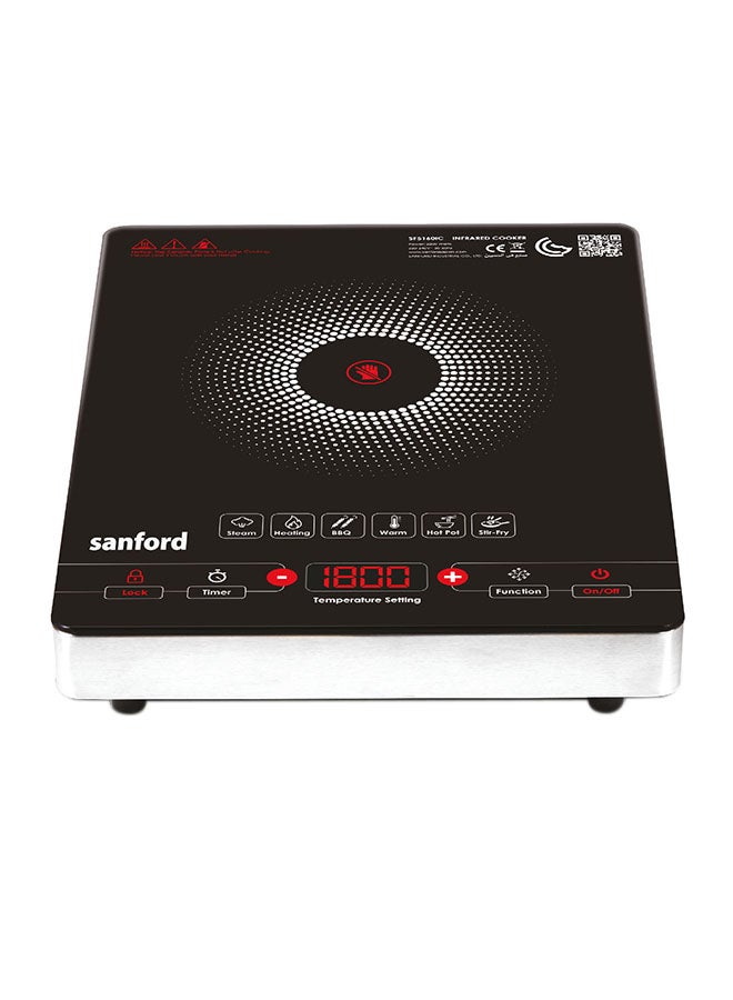 سانفورد فرن بالأشعة تحت الحمراء بقوة 2000 وات 2200 W SF5160IC أسود/فضي  - Image 1