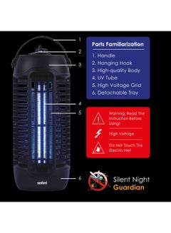 Powerful Insect Killer With 6W/1500V Zapping Power,Energy Saving UV Tube, Aluminium Wire Mesh 6 W SF603IK BS Black - pnsku/N15856059A/45/_/1732022873/0118ff09-232b-4c74-9aa3-b67041410c1d