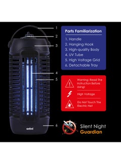 Sanford Powerful Insect Killer With 6W/1500V Zapping Power,Energy Saving UV Tube, Aluminium Wire Mesh 6 W SF603IK BS Black  - Image 3