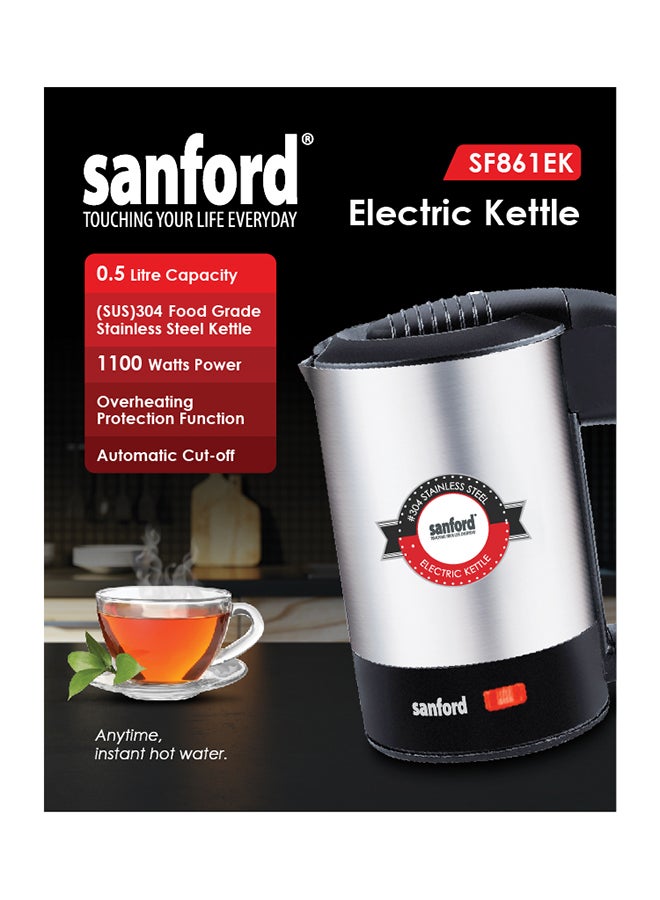 سانفورد غلاية كهربائية من الستانلس ستيل 0.5 L 1100 W SF861EK BS أسود/فضي - Image 5