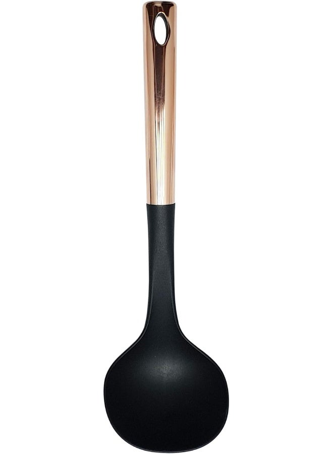 راج مغرفة تقديم بمقبض نحاس أسود/ذهبي