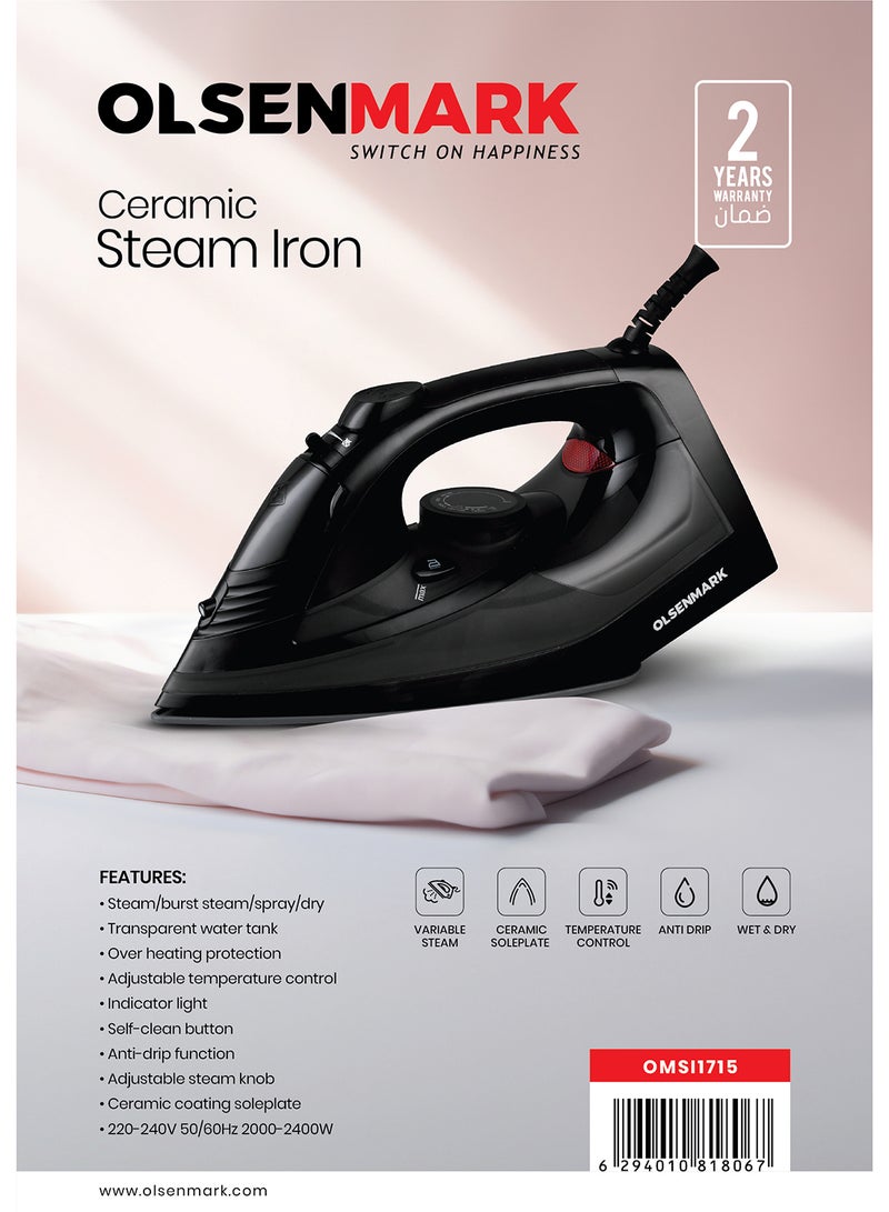 Steam Iron 2400 W OMSI1715 Purple/Black - pnsku/N15883760A/45/_/1716361627/b8cb3dc6-adea-46e2-bd6d-87aa588a4c99