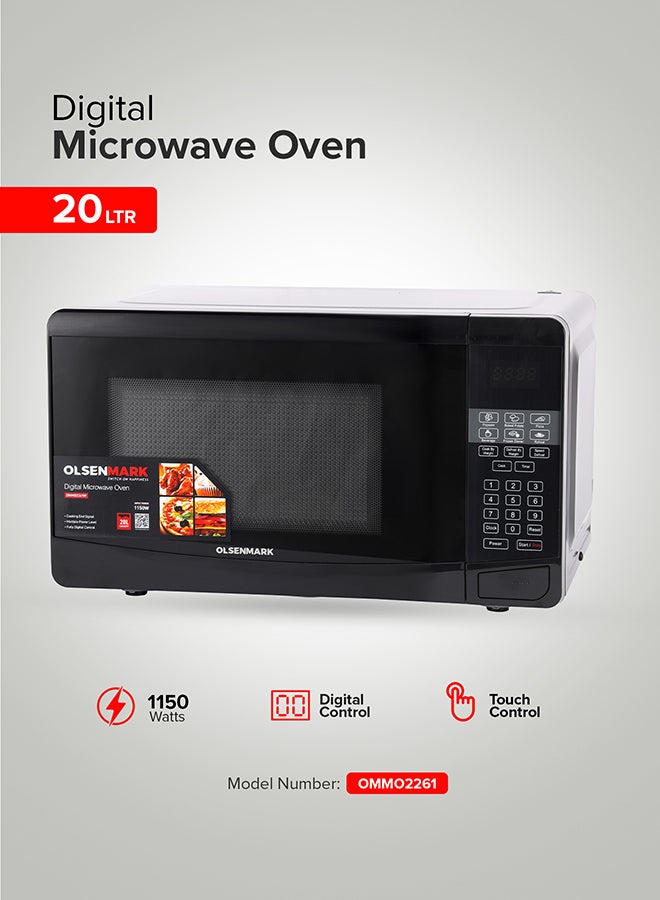 أولسنمارك فرن ميكروويف 20 L 1150 W OMMO2261W أبيض/ أسود  - Image 1