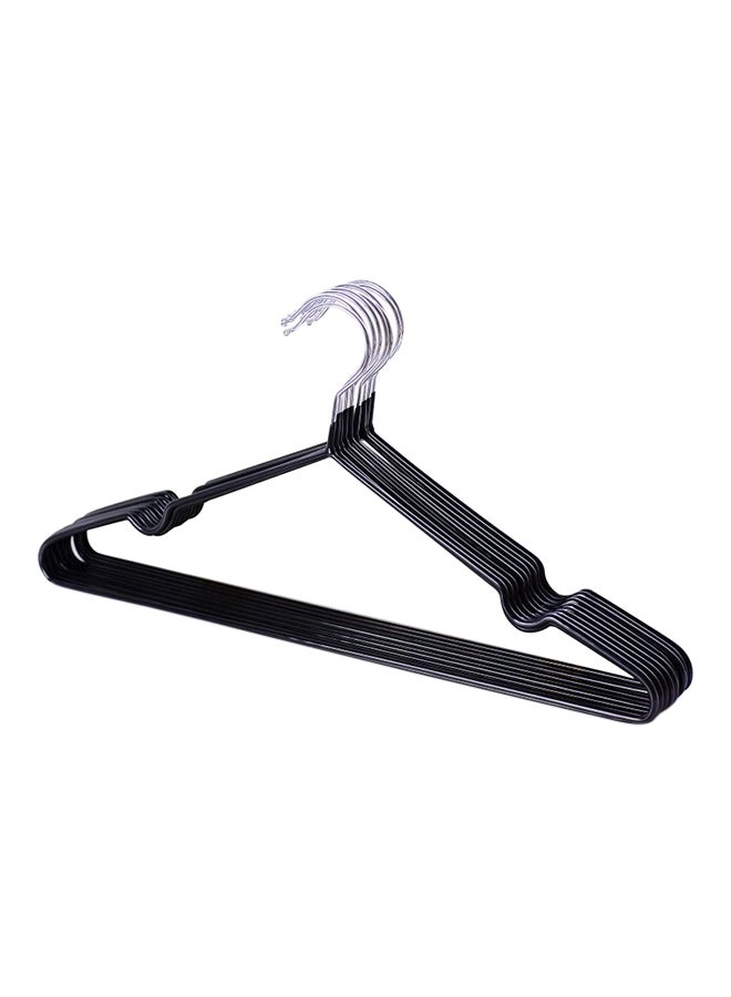 10-Piece Hanger Set Black/Silver 40x20cm