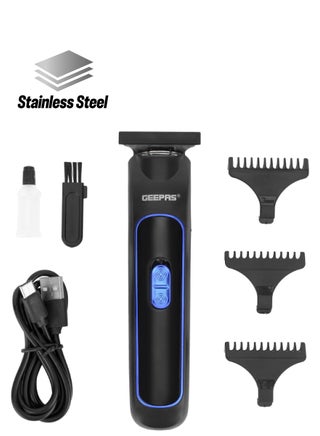 GTR8676 Rechargeable Beard Trimmer 3W -  Grooming Kit with Comfortable Grip With Stainless Steel Precision Cutting Blade Black/Blue - pnsku/N15901867A/45/_/1746514401/b7695c24-f866-498c-9831-f27ad7c7a1ab