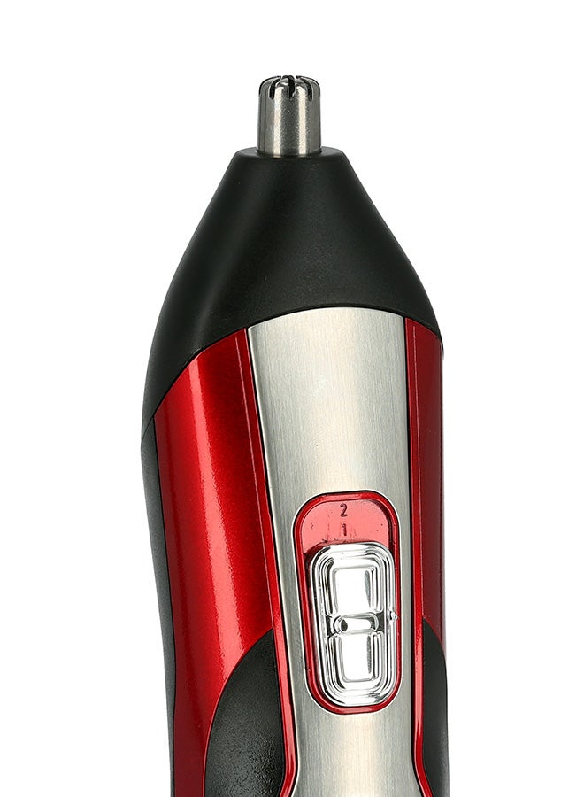GEEPAS - 11-IN-1 Rechargeable Grooming Kit- GTR8724, Includes Hair Clipper Head And Beard Trimmer Head Black/Red 6x23.6x16.2cm - Image 1