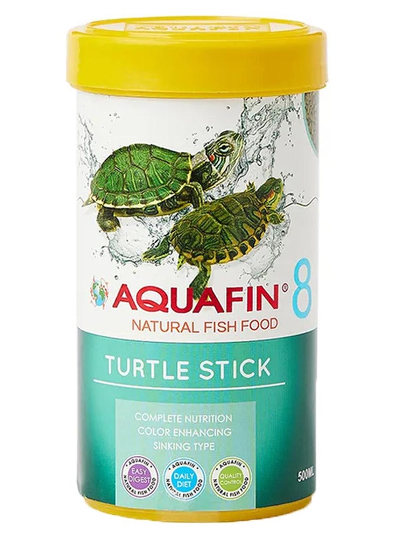 AQUAFIN Turtle Stick Complete Nutrition Color Enhancing Sinking Food Multicolour 500ml - Image 1