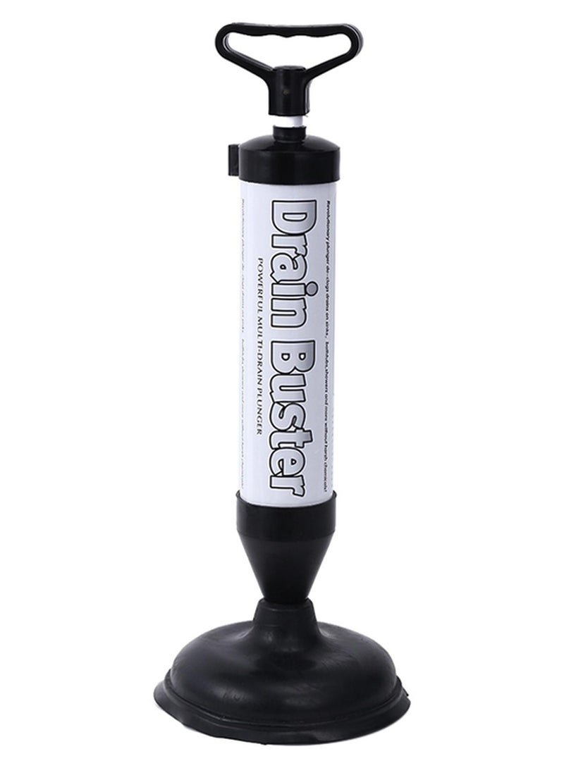 كابس تصريف يدوي للمرحاض والحوض أسود/ أبيض